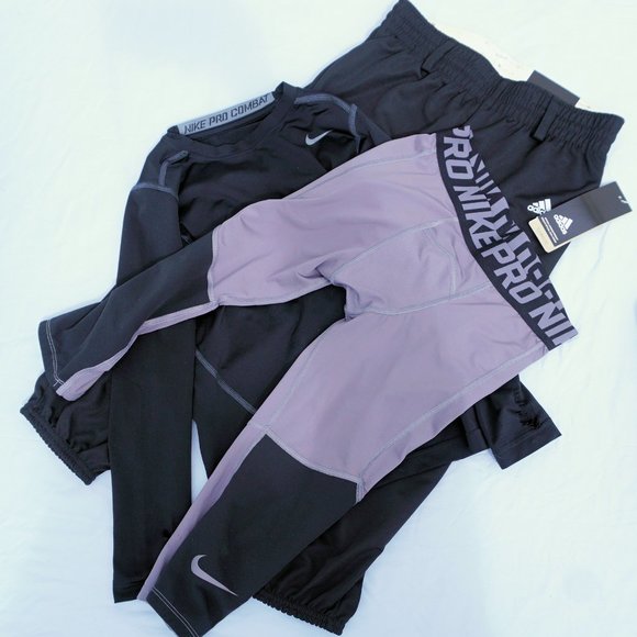COPY - Adidas NWT baseball pants youth M Nike pro compression pants Nike procom… - Picture 1 of 5